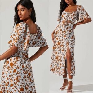 ASTR the Label Flutter Sleeve Midi Dress M NWT